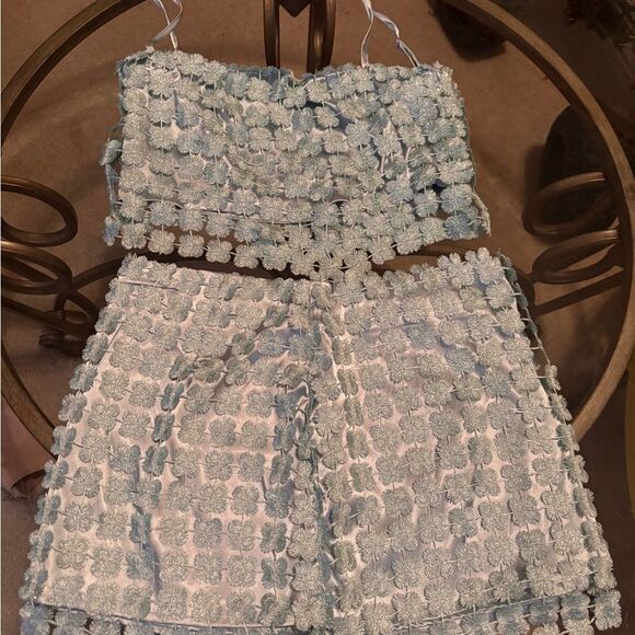 Edit by Nine Lace Floral Textured Two-Piece Set - Picture 1 of 5